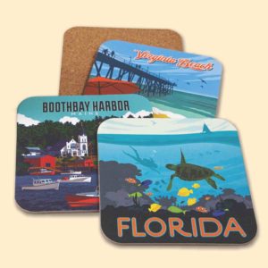 Tourist Courts Coasters from Pumpernickel Press