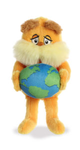 Dr Seuss Lorax Earth Day plush from AURORA