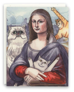 Mona Lisa Card from Cat People Press